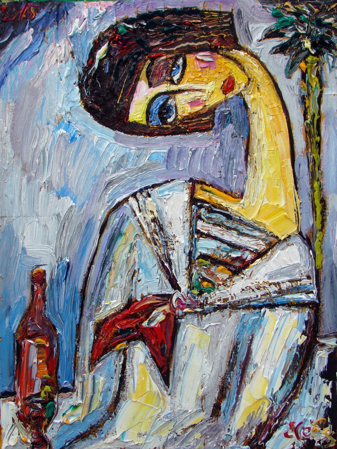 Девушка / дерево, масло