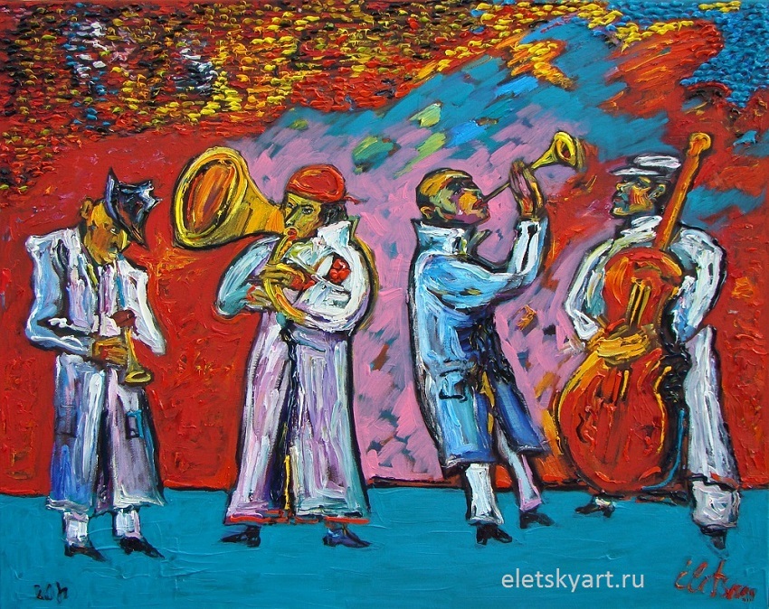 Оркестр, 90 * 100 см 