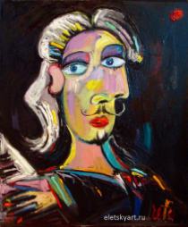 Автопортрет в стиле Пикассо, 60 * 50 см 