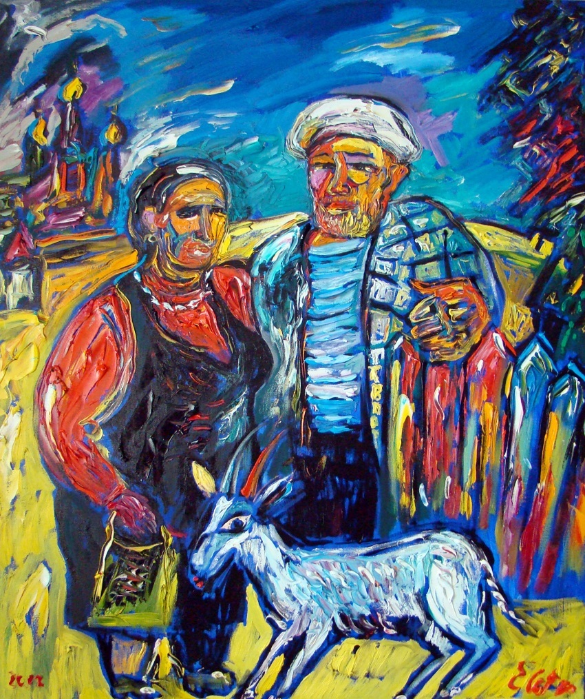 За околицей, 120 * 100 см