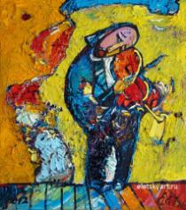 Скрипач, 80 * 70 см 